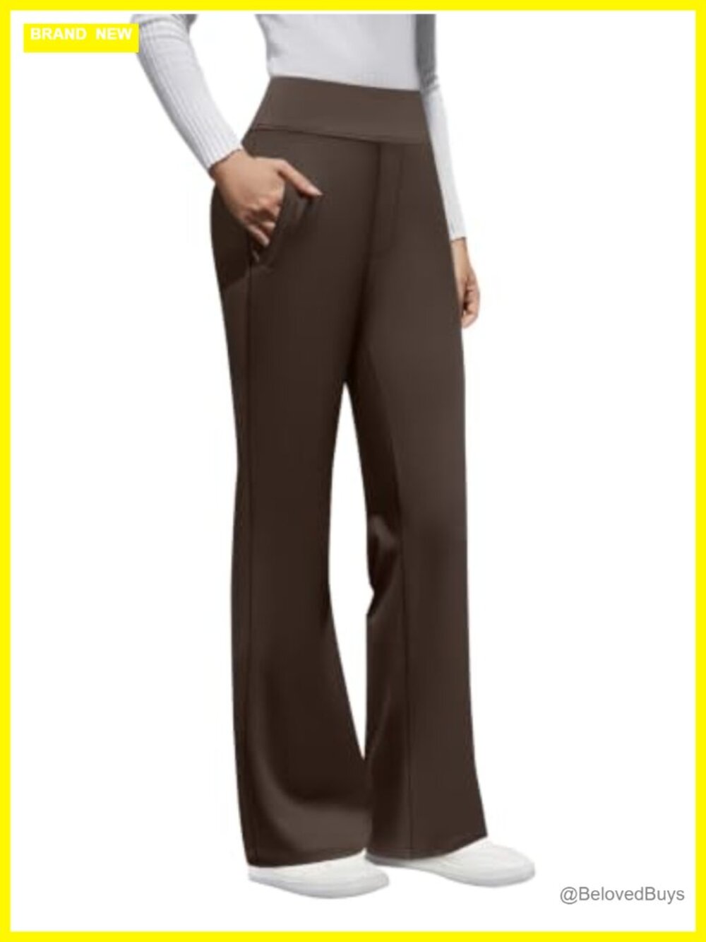 Womens High Waist Stretchy Bootcut Dress Pants Tummy Control Work Slacks